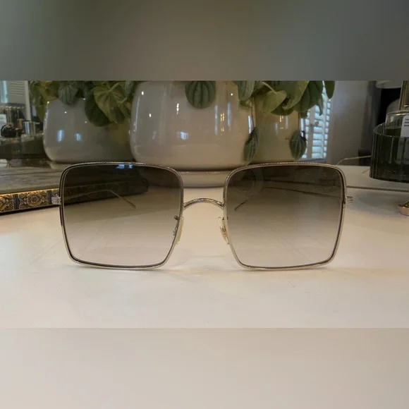 Authentic Oliver Peoples OV1236S 50358E Rassine Square Gold Sunglasses – w/ Case - Picture 2 of 9